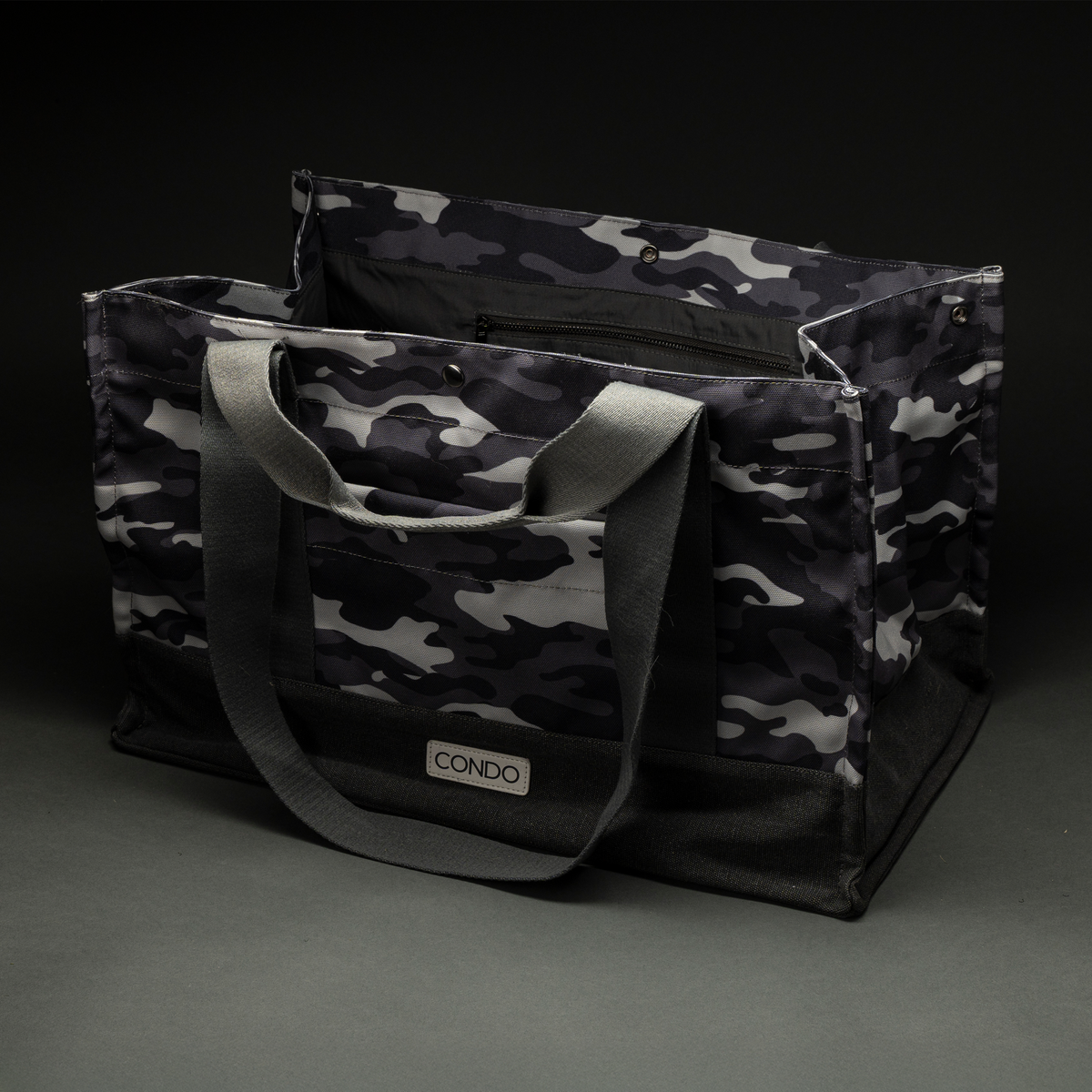 Grey Camouflage Canvas Tote Bag – Condo Bags